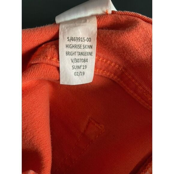 NEW Banana Republic High Rise Skinny Jeans Bright Tangerine Coral Size 28 NWT - Picture 7 of 9